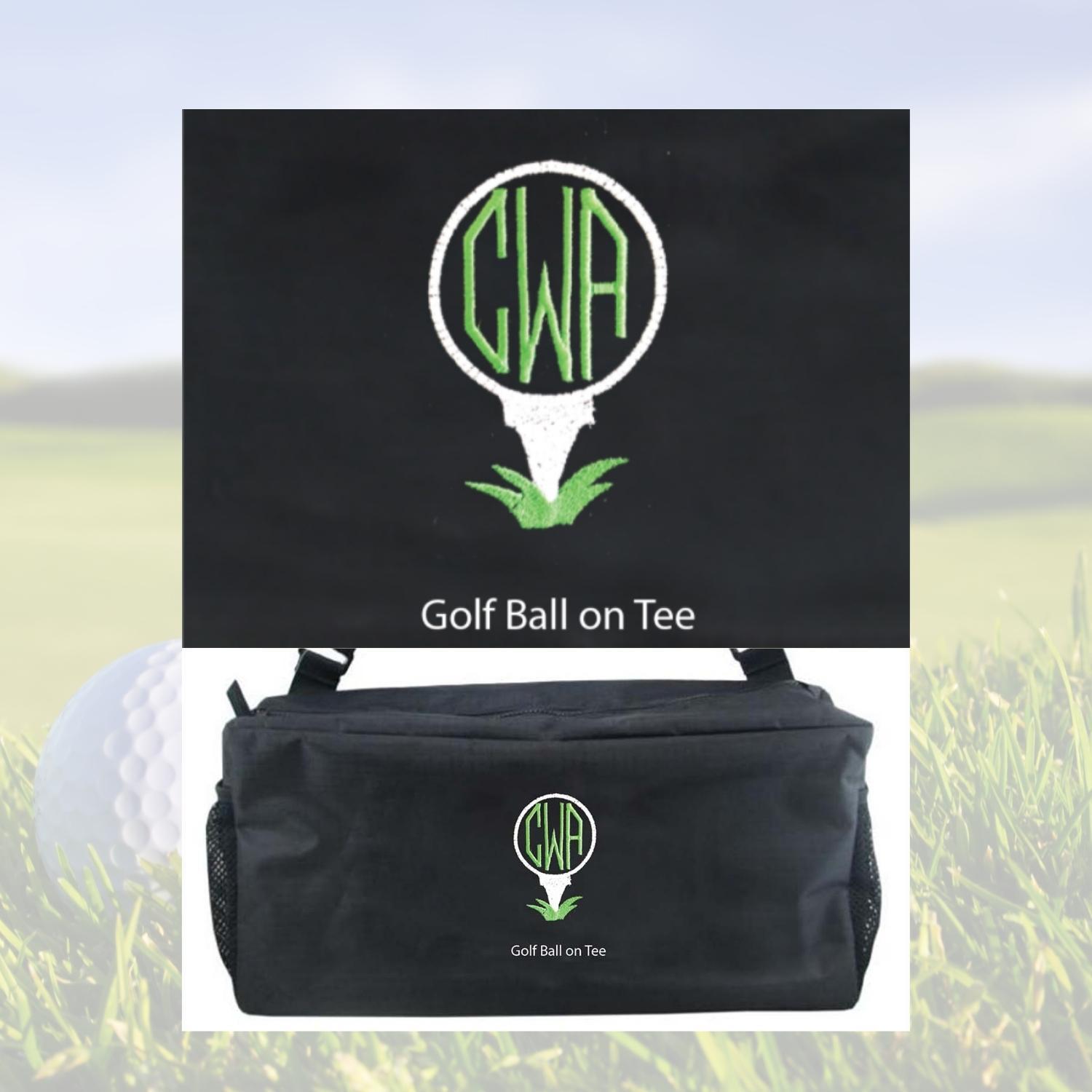 Personal Golf Tote - Various Designs with Included Initials